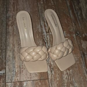 Lemonade Braided Tan Heeled Sandals